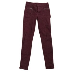 AEO Hi Rise Jeggings Purple Maroon 2 Regular American Eagle Outfitters